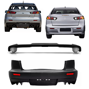 Parachoque Body Kit com Aerofólio Traseiro Lancer 2011 2019