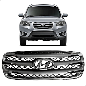 Grade Superior Cromada Dianteira Emblema Santa Fe 2010 2011 2012 86355-2BAA0