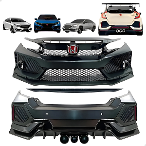 Body Kit Parachoque Dianteiro Civic Type R 2017 2018 2019 2020 2021