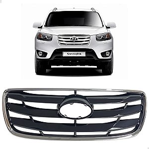 Grade Superior Preta Dianteira Santa Fe 2010 2011 2012 Novo