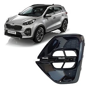 Grade Moldura Milha Black Piano Sportage 2019 2020 Esquerdo