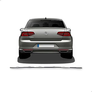 Friso Central Cromado Parachoque Traseiro Passat 2017 2018 2019 3G0853835