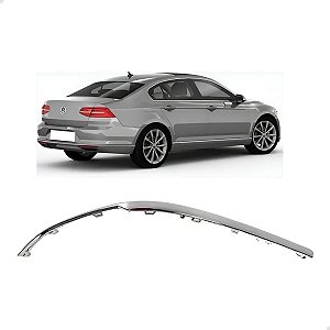 Friso Cromado Passageiro Parachoque Traseiro Passat 2017 2018 2019 3g0853842