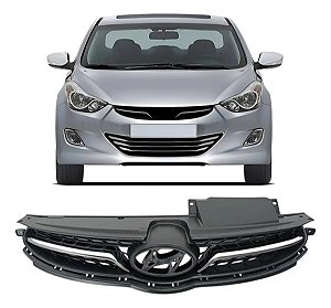 Grade Radiador Central Friso Cromado Elantra 2011 2012 2013 2014