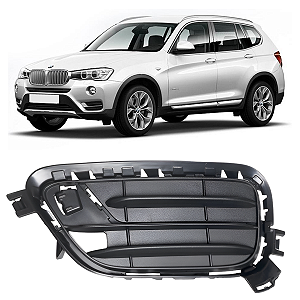 Grade Tela Moldura Farol Milha Bmw X3 F25 2015 2016 2017 Esquerdo Motorista 51117347945