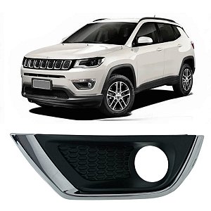 Grade Moldura Milha Cromado Jeep Compas 2017 2018 2019 2020 Esquerdo Motorista 53224445