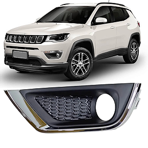 Grade Moldura Milha Cromado Jeep Compas 2017 2018 2019 2020 Esquerdo Motorista 53224445