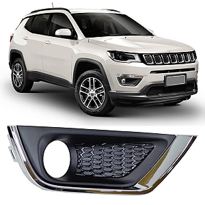 Grade Moldura Milha Cromado Jeep Compas 2017 2018 2019 2020 Direito Passageiro 53224444