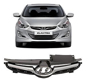 Grade Central Elantra 2015 2016 Friso Cromado Novo