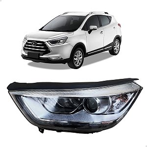 Farol Dianteiro Máscara Cromada Jac T5 2017 2018 Esquerdo Motorista 4121100U2210