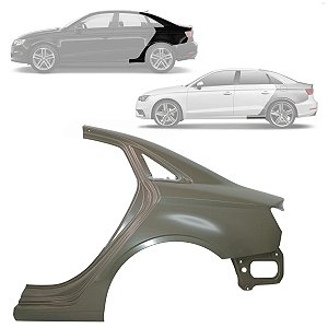 Folha Retalho Lateral Audi A3 Sedan 2014 2015 2016 2017 2018 2019 2020 2021 Esquerdo Motorista 8V5809837