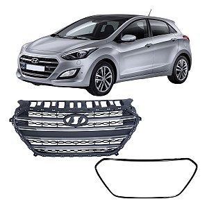 Grade Central Radiador Com Moldura Parachoque I30 2015 2016 86350A5800