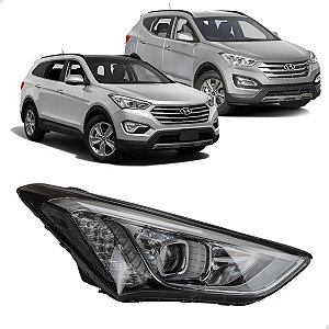 Farol Dianteiro Santa Fé Grand Santa Fé 2013 2014 2015 2016 Lado Direito Passageiro