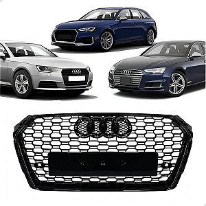 Grade Superior Dianteira Audi A4 2016 2017 2018 2019 Black Piano