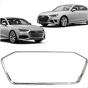 Friso Moldura Cromada Grade Superior Audi A4 2020 2021 2022 2023 2024 2025
