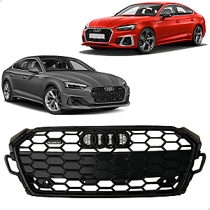 Grade Superior Dianteira Audi A5 2020 2021 2022 2023 2025 Black Piano