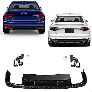 Spoiler Difusor Parachoque Traseiro Audi A4 2020 2022 2023 2024 Novo