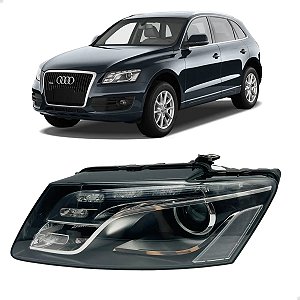 Farol Led Dianteiro Audi Q5 2009 2010 2011 2012 Esquerdo Motorista 8R0941003A Novo