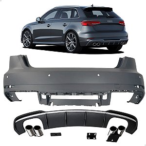 Bodykit Parachoque Traseiro A3 S3 Sportback 2017 2018 2019 2020 8V4807511L Novo