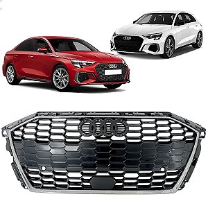 Grade Superior Dianteira Black Piano Audi A3 2021 2022 2023 2024 8Y0853651ERN4