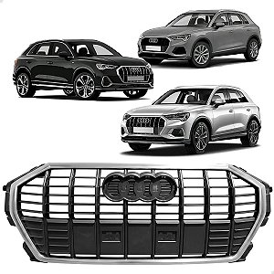 Grade Superior Dianteiro Friso Níquel Audi Q3 2020 2021 2022 2023 2024 2025 83A853651MX3 Novo