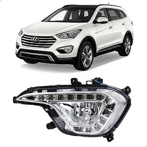 Grade Farol Milha Led Dianteiro Santa Fé 2013 2016 Esquerdo Motorista 92201B8100