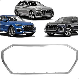 Friso Grade Moldura Prateada Audi Q5 2021 2022 2023 24 2025