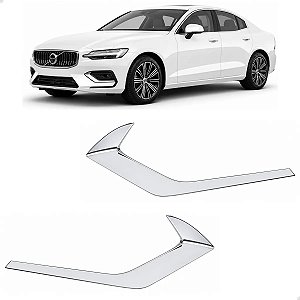 Par Friso Cromado Grade Milha Volvo S60 2019 2020 2021 Novo