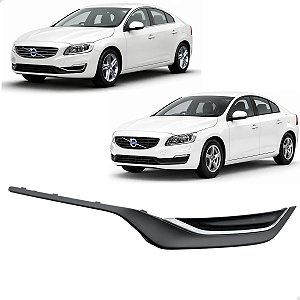 Grade Moldura Milha Friso Cromado Volvo S60 V60 2014 2015 2016 2017 2018 Lado Esquerdo Motorista 31353654