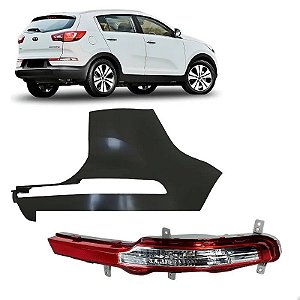 Parachoque Traseiro Polaina Refletor Sportage 2011 2015 Novo