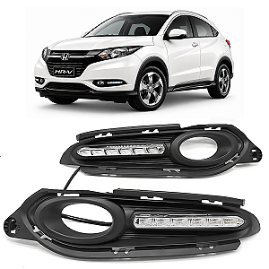 Par Grade Milha Drl Daylight Led Dianteiro Honda Hr-v Hrv 2015 2016 2017 2018 Novo 71106-T7T-M1