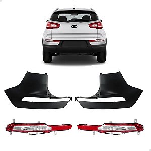 Parachoque Polaina Traseiro Refletor Sportage 2011 2015 Par