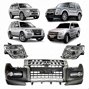 Bodykit Dianteiro Farol Xenon Pajero Full 2008 2009 2010 2011 2012 2013 2014 2015 2016 2017 2018 2019 2020 2021