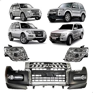 Bodykit Dianteiro Farol Xenon Pajero Full 2008 2009 2010 2011 2012 2013 2014 2015 2016 2017 2018 2019 2020 2021