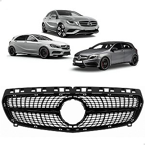 Grade Dianteira Superior Diamond Black Piano Mercedes A200 A45 AMG 2013 2014 2015 Novo