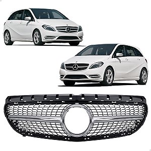 Grade Superior Dianteiro Diamond Friso Cromado Mercedes B200 Sport 2013 2014 2015 Novo