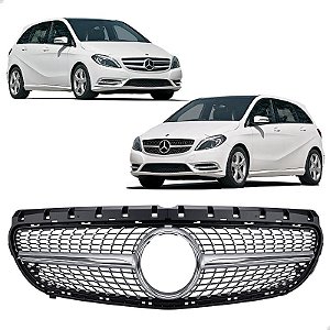 Grade Superior Dianteiro Diamond Friso Cromado Mercedes B200 Sport 2013 2014 2015 Novo