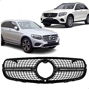 Grade Dianteira Superior Diamond Black Piano Mercedes Glc250 2015 2016 2017 2018 2019 Novo