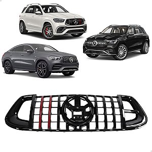 Grade Dianteira Superior AMG Black Piano Gle450d Gle53 Gle63 AMG 2020 2021 2022 2023 2024 2025 2026