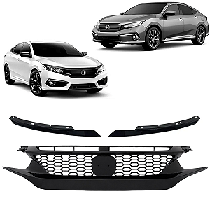 Grade Superior Colmeia Black Piano Honda Civic 2017 18 2019 71121TETH51