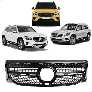 Grade DIanteiro Superior Diamond Black Piano Mercedes Glb200 2020 2021 2022 2023 2024 2026 Novo