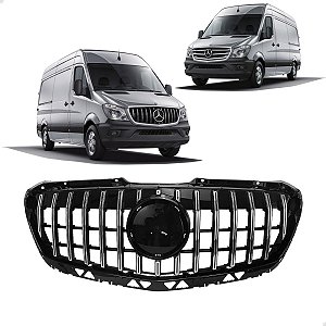 Grade Dianteira Superior Cromada Mercedes Sprinter 2017 2018 2019 A9068800483 Novo