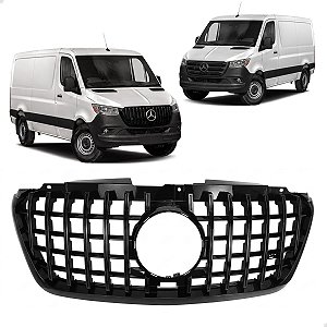 Grade Superior Dianteiro Black Piano AMG Mercedes Sprinter 2020 2021 2022 2023 2024 2025 2026 2027