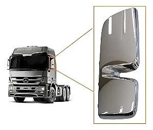 Capa Retrovisor Cromada Mb Actros Lado Esquerdo Novo