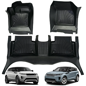 Jogo de Tapete Interno Bandeja 3 Peças Range Rover Evoque 2020 2021 2022 2023 2024 2025 2026 2027