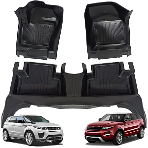 Jogo Tapete Interno Bandeja 3 Peças Range Rover Evoque 2012 2013 2014 2015 2016 2017 2018 2019