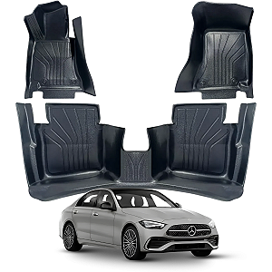 Jogo de Tapete Bandeja 3 Peças Mercedes W206 C200 C250 C300 2021 2022 2023 2024 2025 2026
