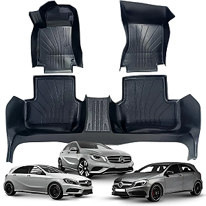 Jogo de Tapete Interno Bandeja 3 Peças Mercedes A200 A250 A45 AMG 2013 2014 2015