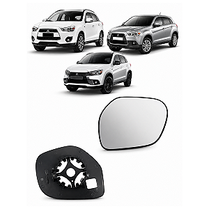 Base Lente Retrovisor Asx 2011 2012 2013 2015 2019 Esquerdo