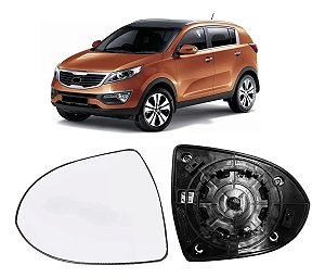 Lente Base Retrovisor Sportage 2011 2012 2013 2016 Esquerdo